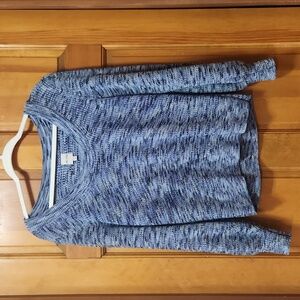 Nic & Zoe Blue Scoop Neck Sweater, Women's Size Small, EUC